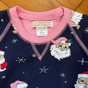 The Beaufort Bonnet Company Kids Sweatshirt- Navy and Pink